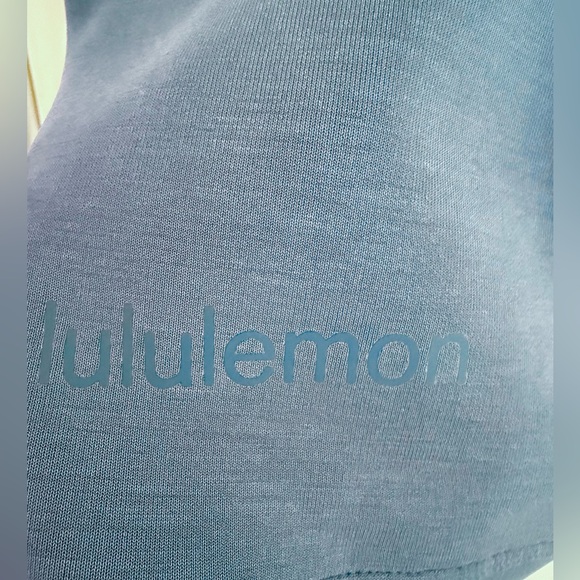 Lululemon Perfectly Oversized Cropped Crew *Softstreme-Mineral Blue - Picture 7 of 7